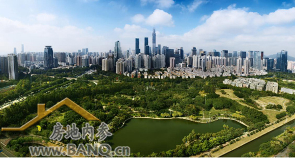 城市商务强流带上的海岸中心,广深港高铁福田